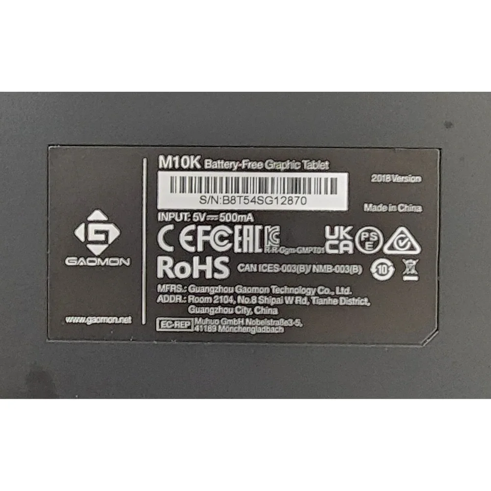 GAOMON M10K2018 10x6.25'' Graphic Drawing Tablet w/ 8192 Levels of Pressure
